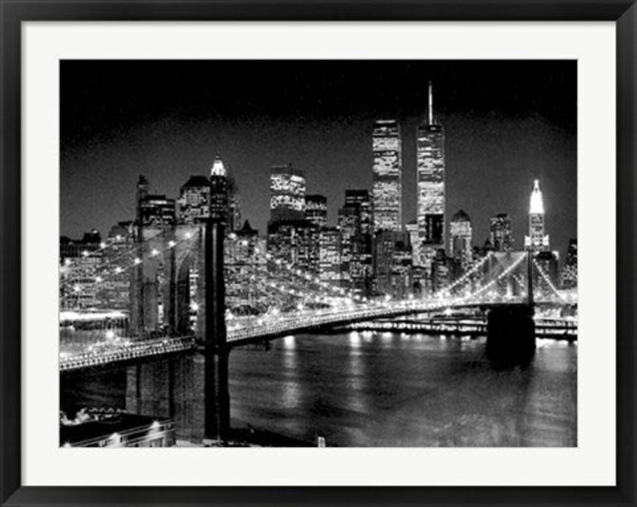 Framed Art Brooklyn Bridge by Henri Silberman - Iconic New York City